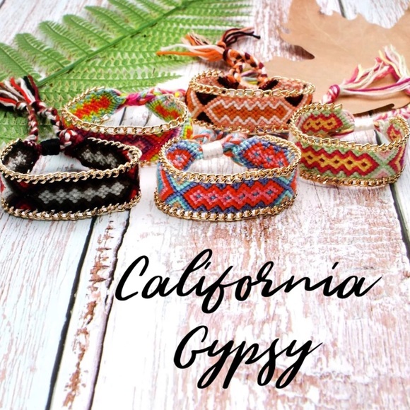 Boho braided hand woven bracelet - Picture 2 of 4